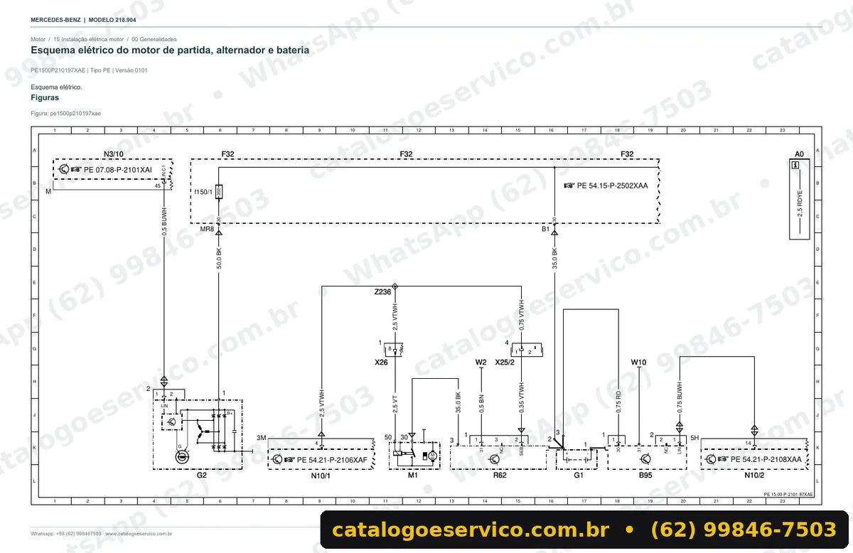Página de esquema elétrico do manual Mercedes-Benz CLS 250 (C218)