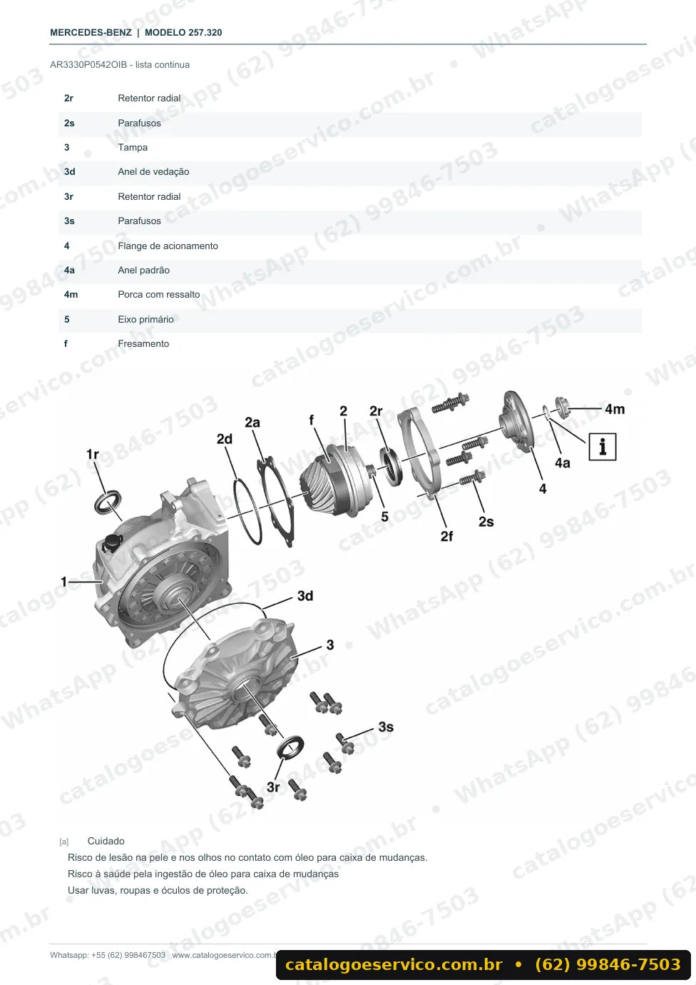 Página de procedimento do manual de oficina Mercedes-Benz CLS 350 (C257)