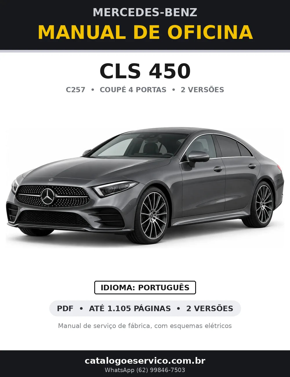 Capa do manual de oficina Mercedes-Benz CLS 450 (C257)