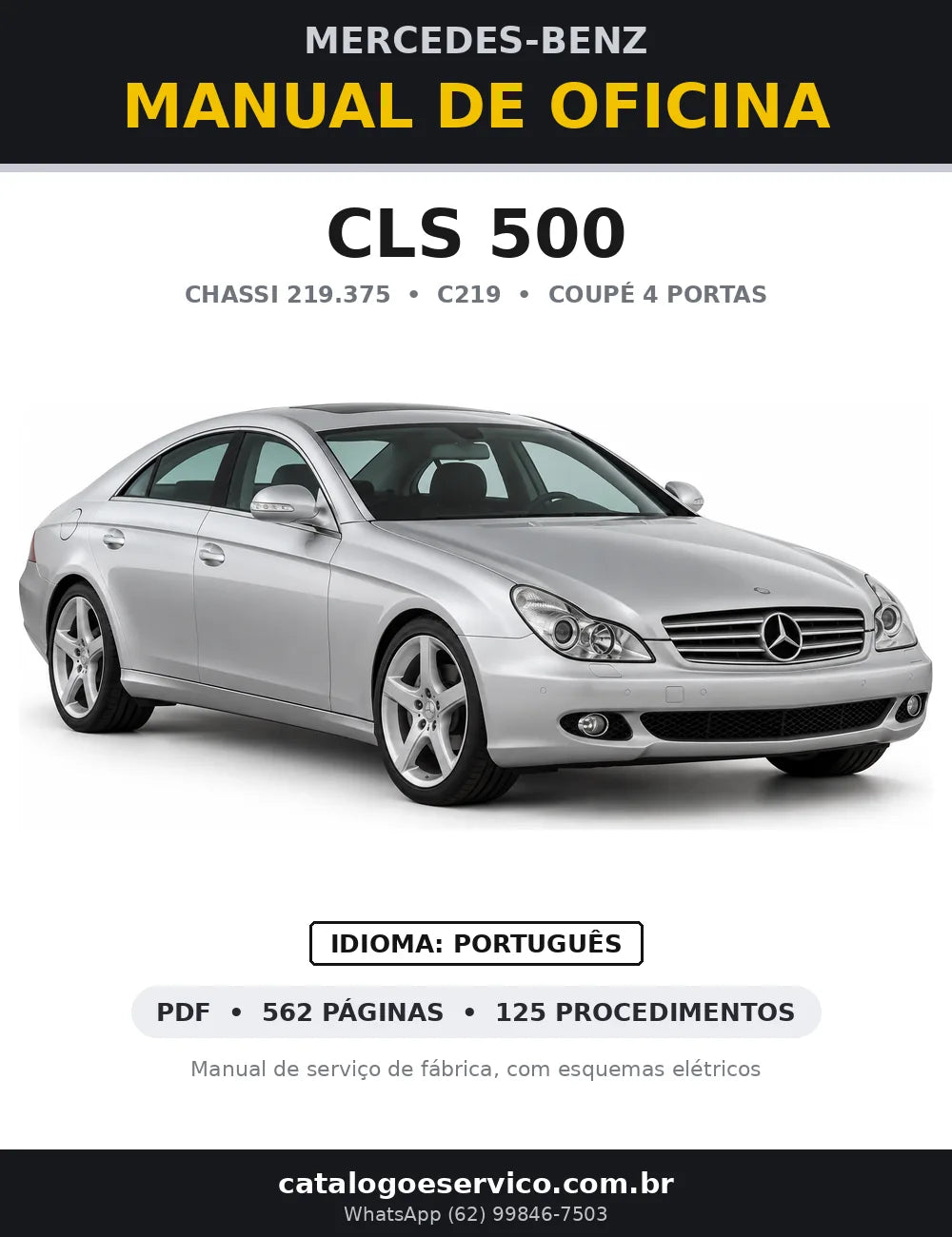 Capa do manual de oficina Mercedes-Benz CLS 500 (C219)