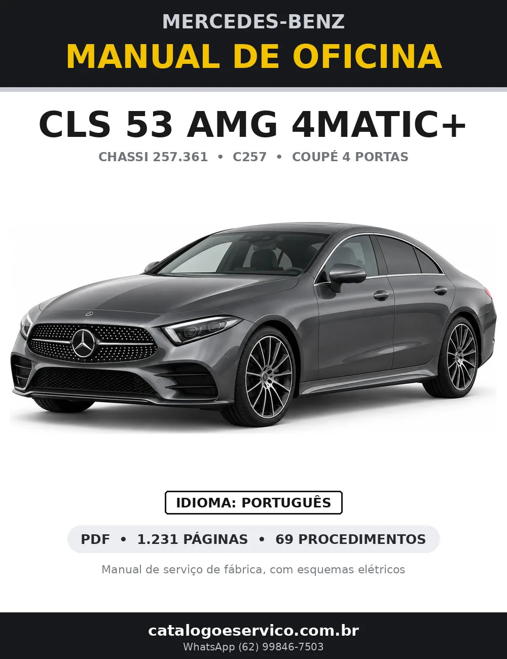 Capa do manual de oficina Mercedes-Benz CLS 53 AMG 4MATIC+ (C257)