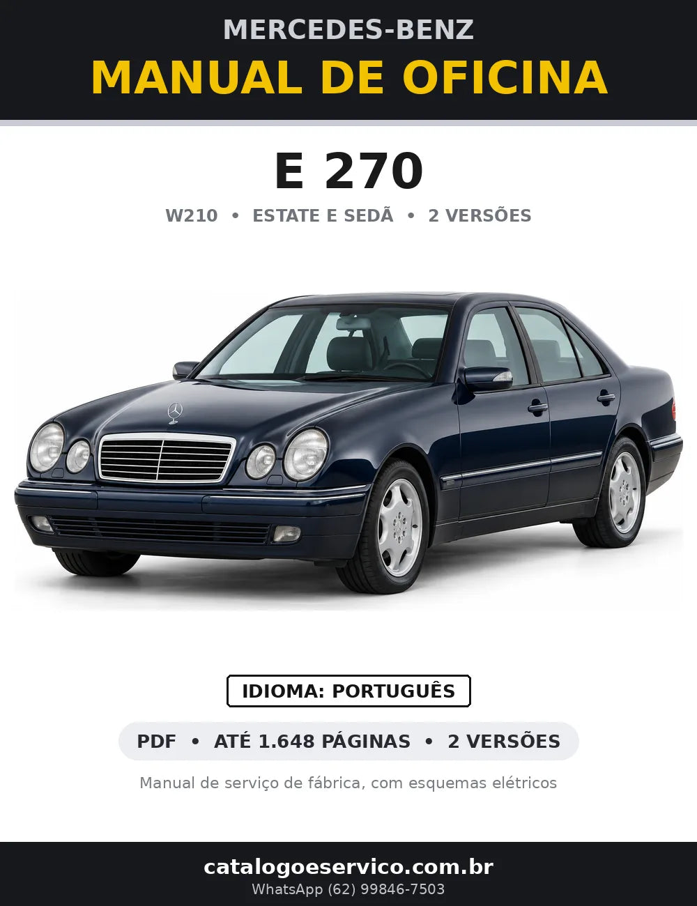 Capa do manual de oficina Mercedes-Benz E 270 (W210)