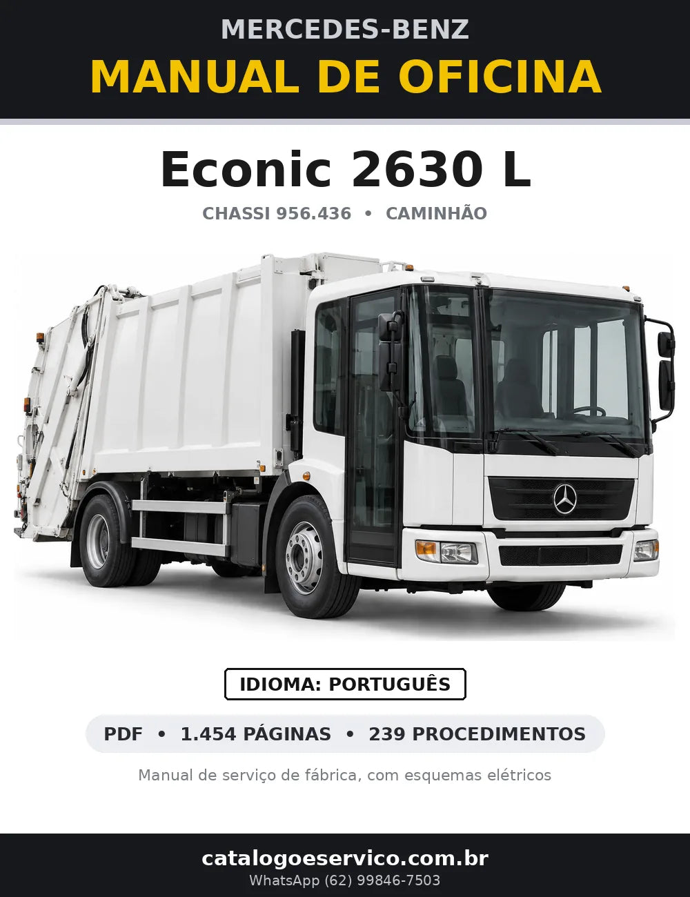 Capa do manual de oficina Mercedes-Benz Econic 2630 L