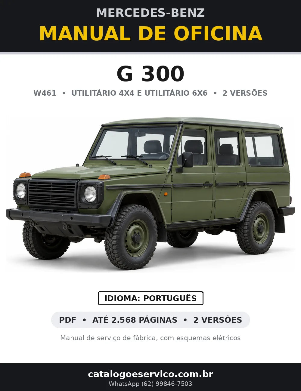 Capa do manual de oficina Mercedes-Benz G 300 (W461)
