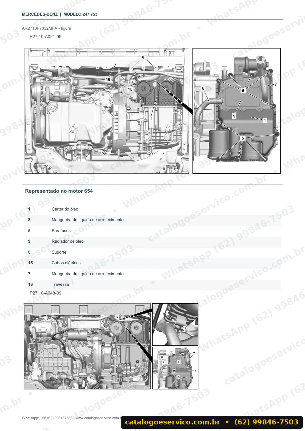 Página de procedimento do manual de oficina Mercedes-Benz GLA 45 AMG (H247)