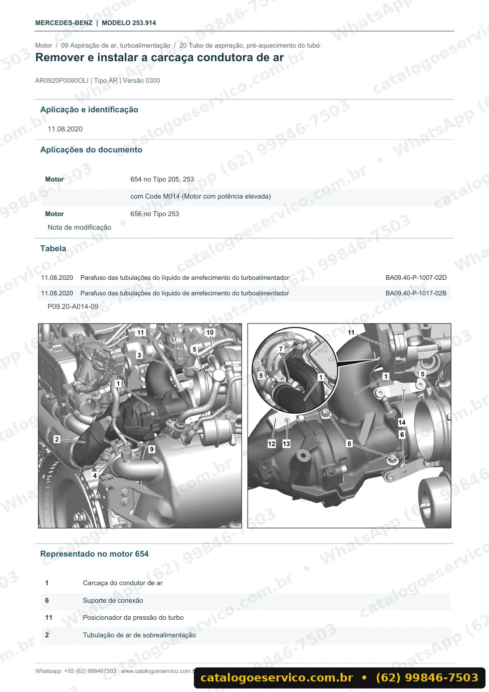 Página de procedimento do manual de oficina Mercedes-Benz GLC 220 (X253)