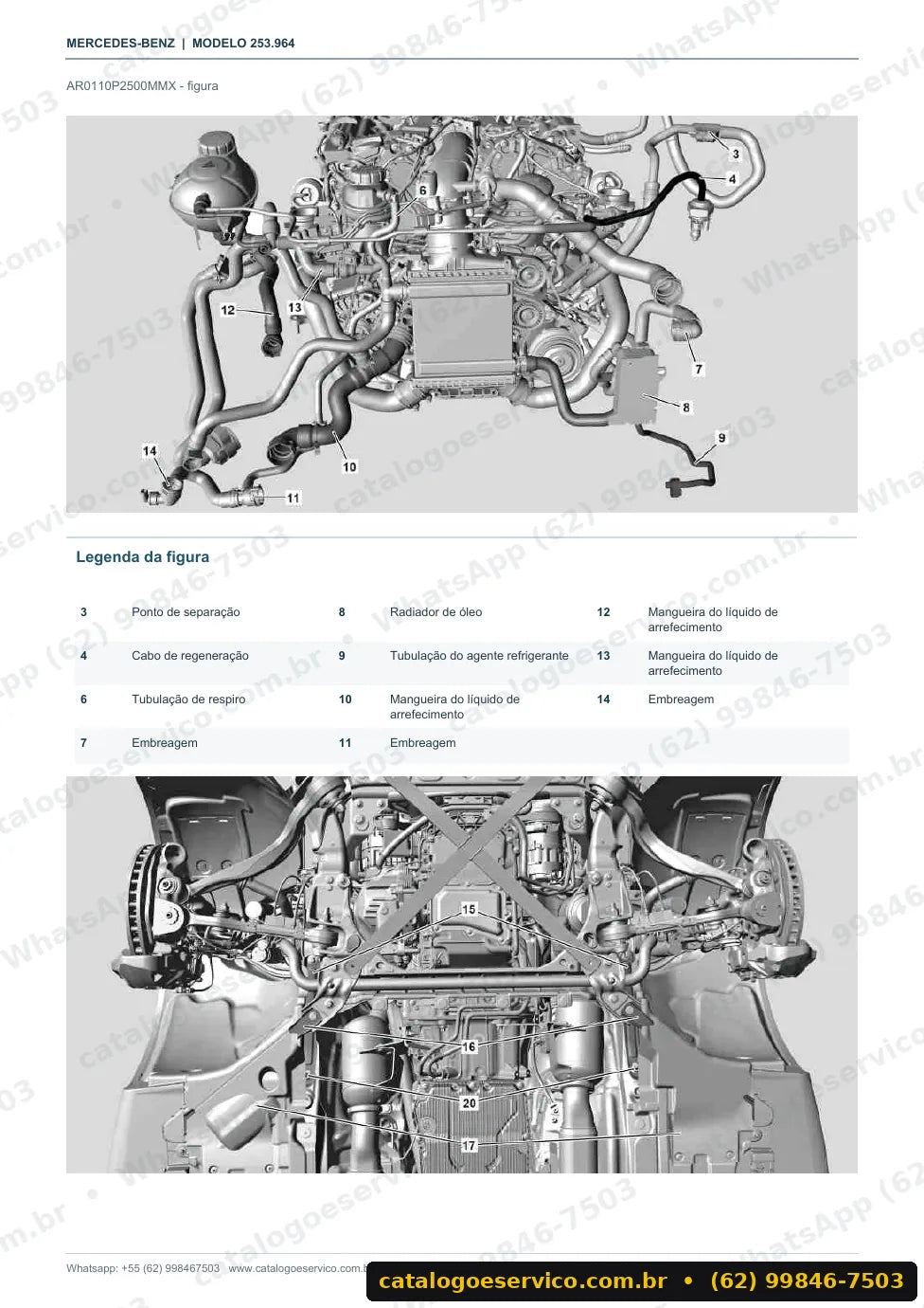 Página de procedimento do manual de oficina Mercedes-Benz GLC 43 AMG 4MATIC (X253)