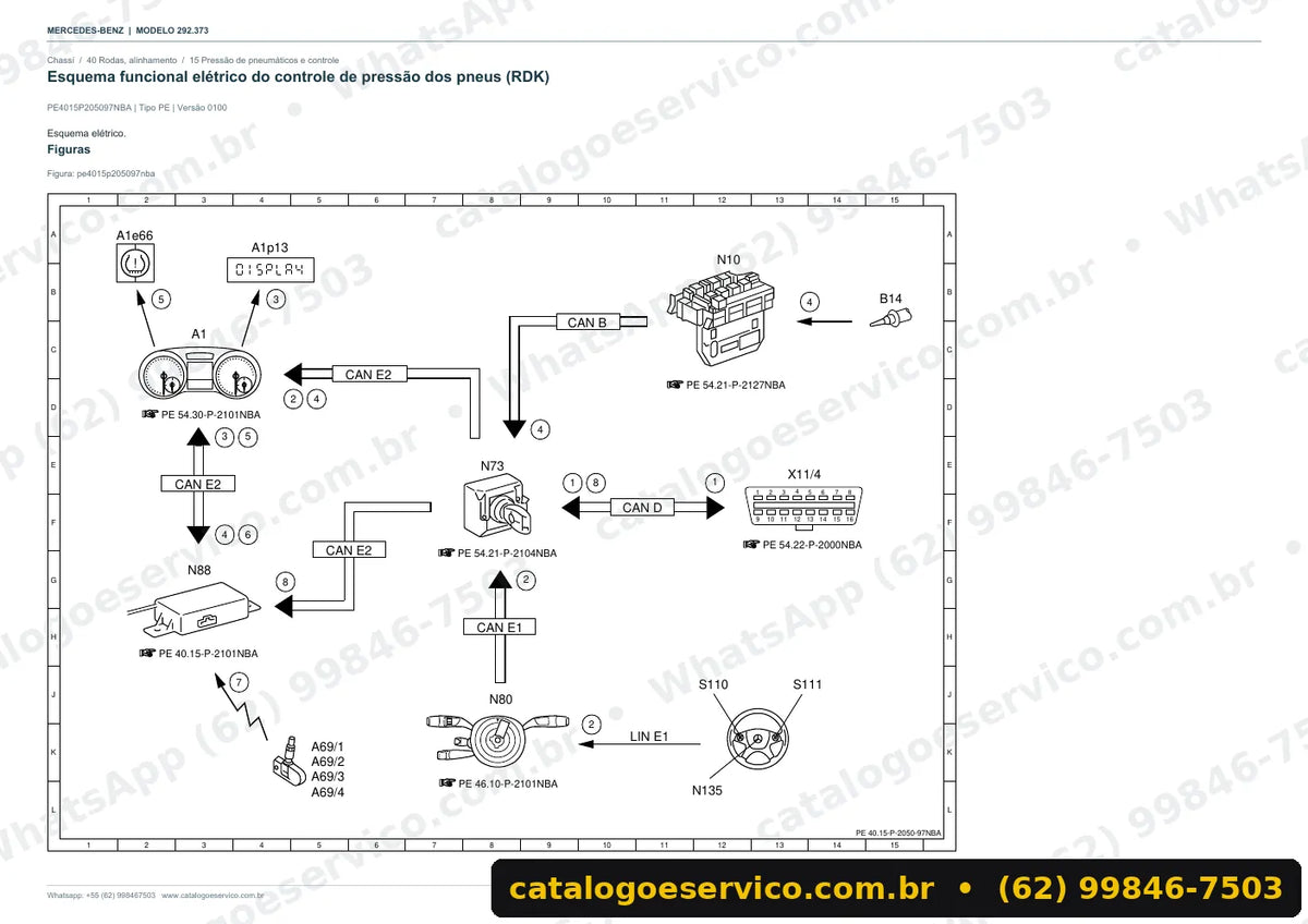 Página de esquema elétrico do manual Mercedes-Benz GLE 500 4MATIC (C292)