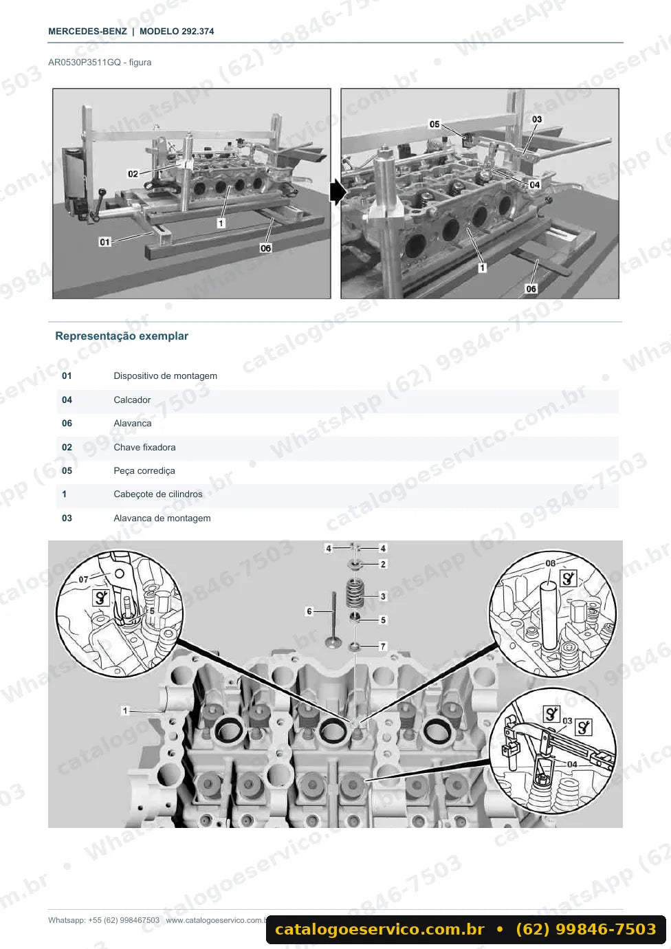 Página de procedimento do manual de oficina Mercedes-Benz GLE 63 AMG (C292)