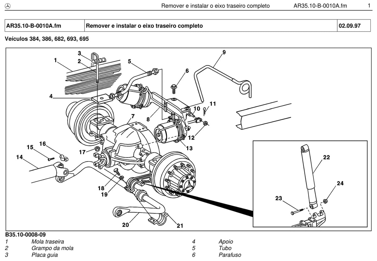 Página do manual de oficina Mercedes-Benz L 1214 (2 versões)