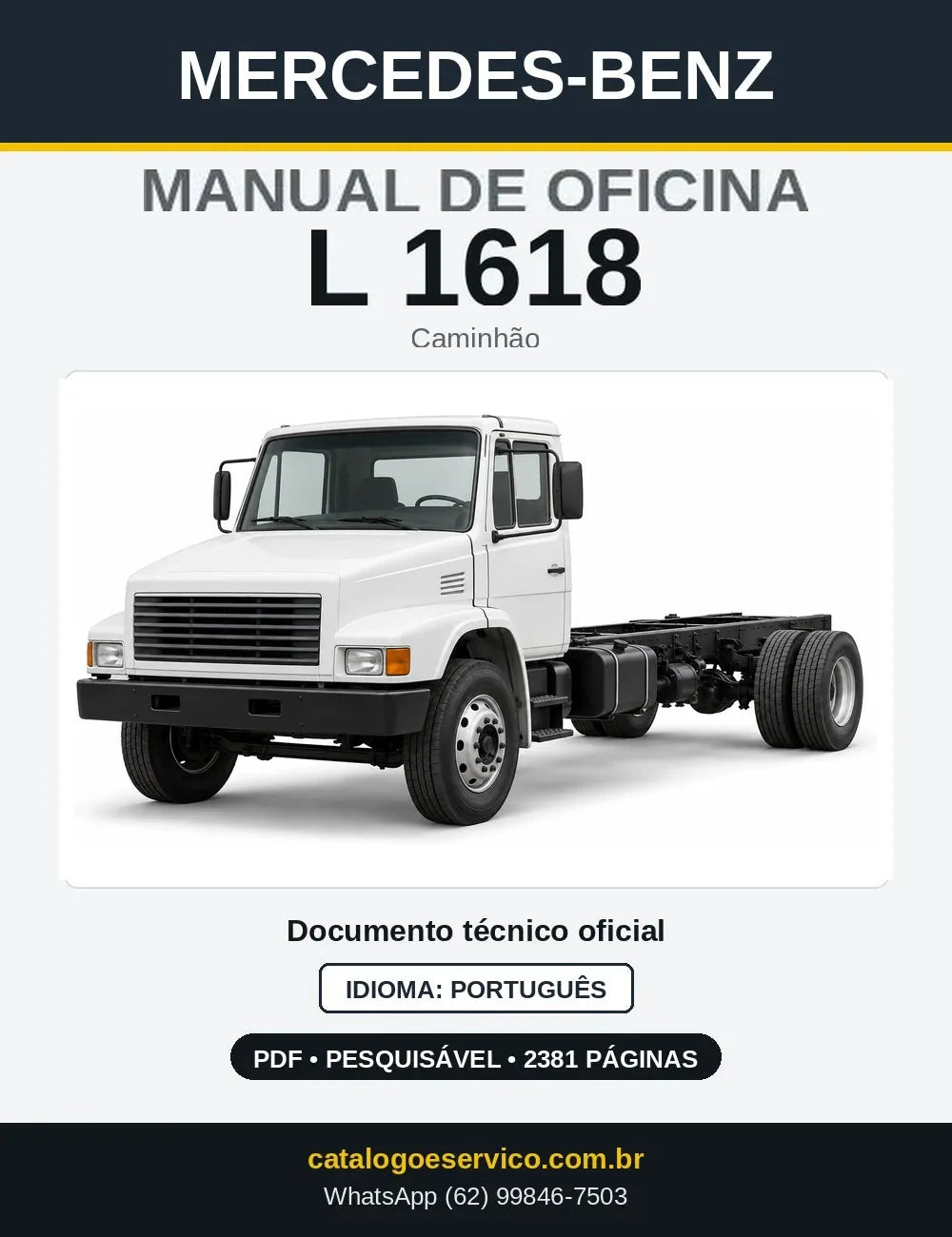 Capa do manual de oficina Mercedes-Benz L 1618