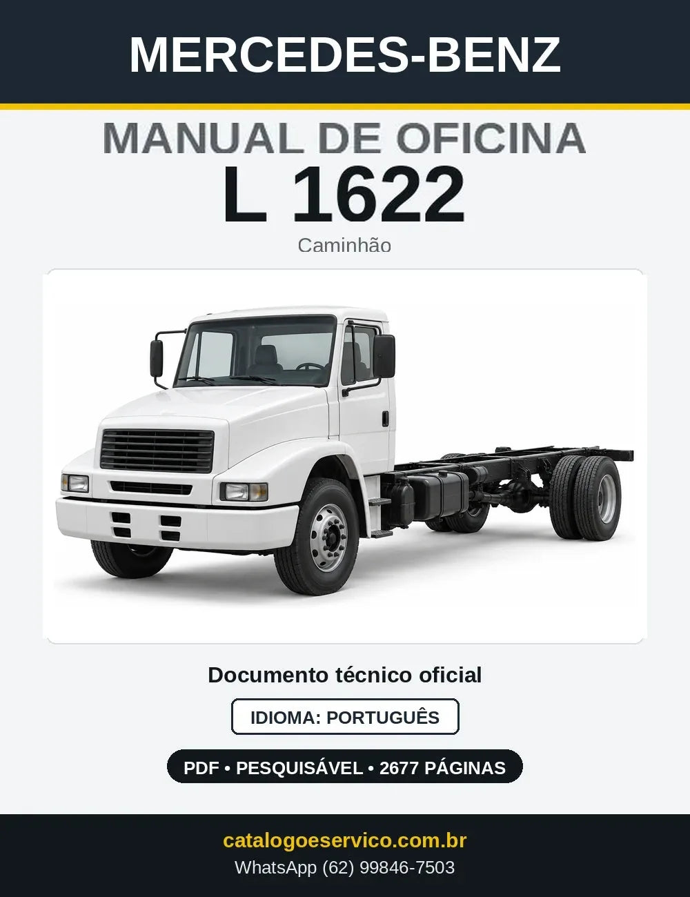 Capa do manual de oficina Mercedes-Benz L 1622