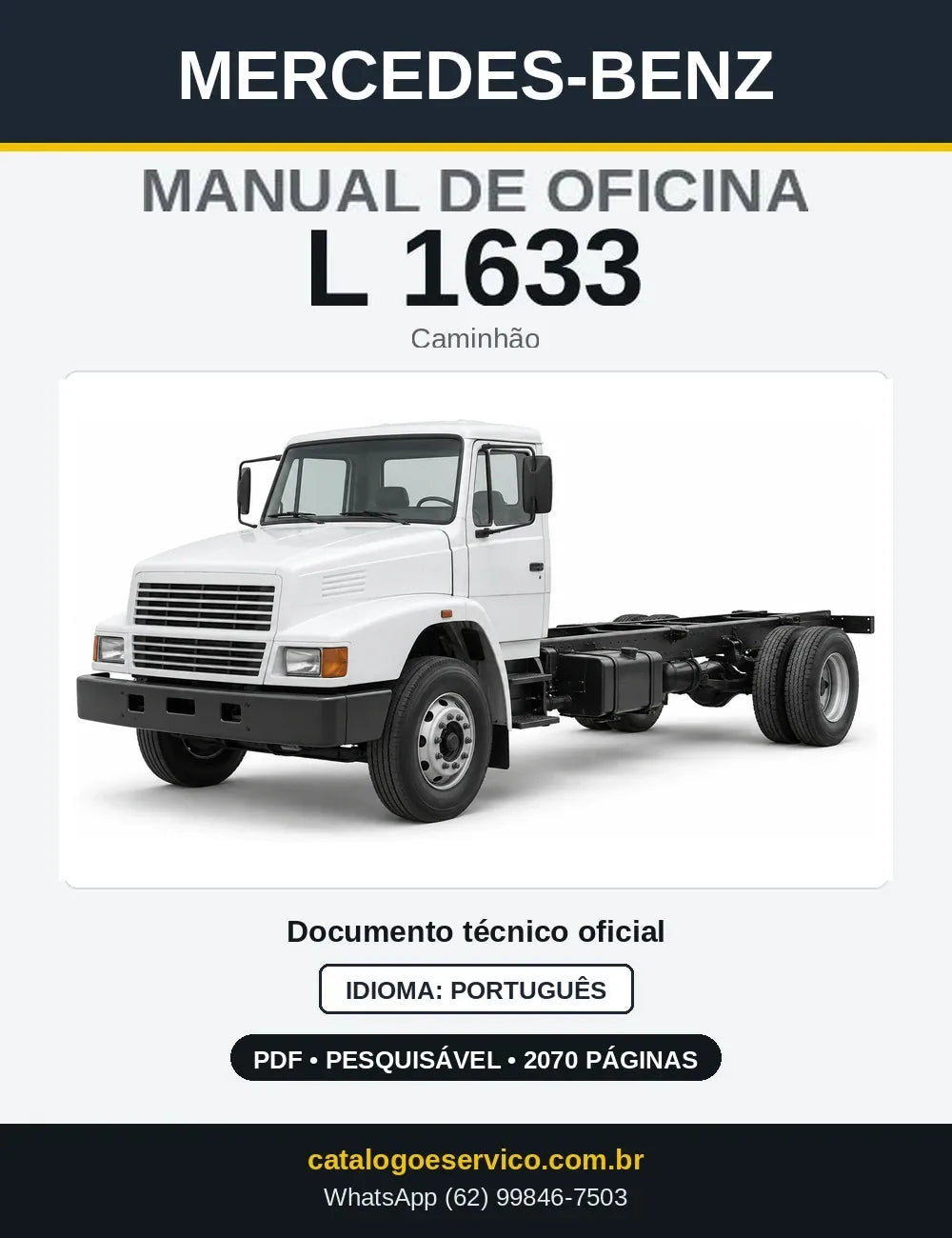 Capa do manual de oficina Mercedes-Benz L 1633