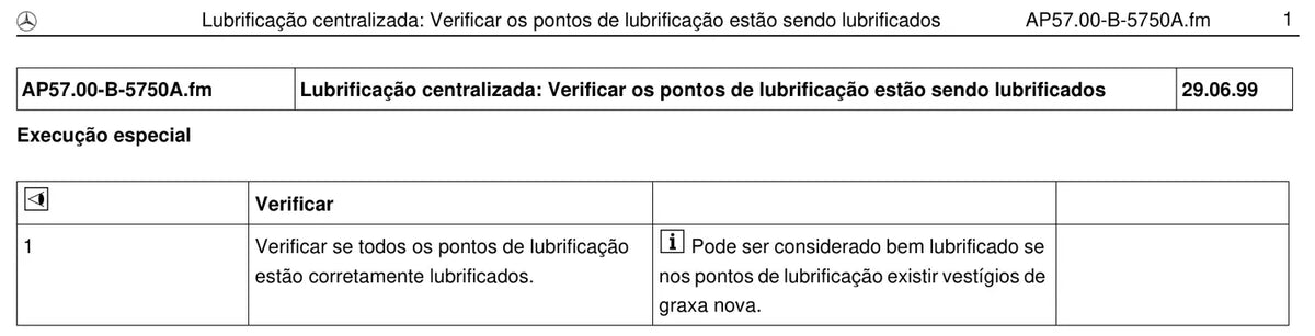 Página do manual de oficina Mercedes-Benz L 1634