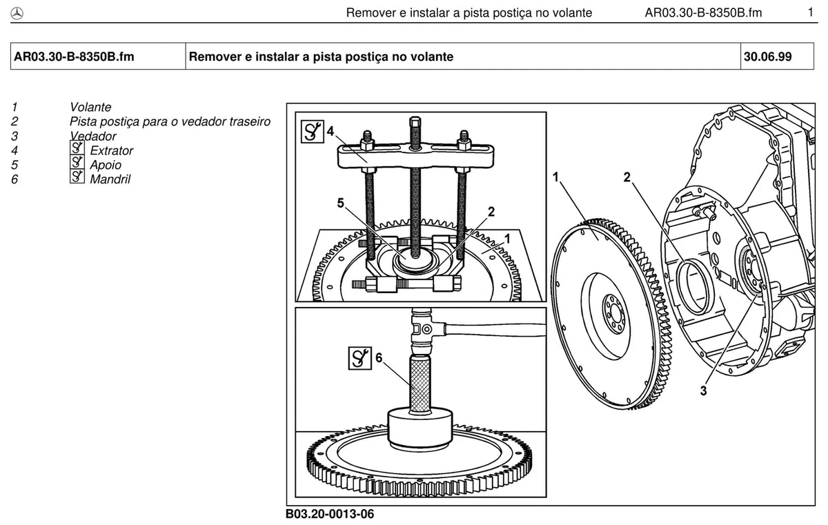 Página do manual de oficina Mercedes-Benz L 1935