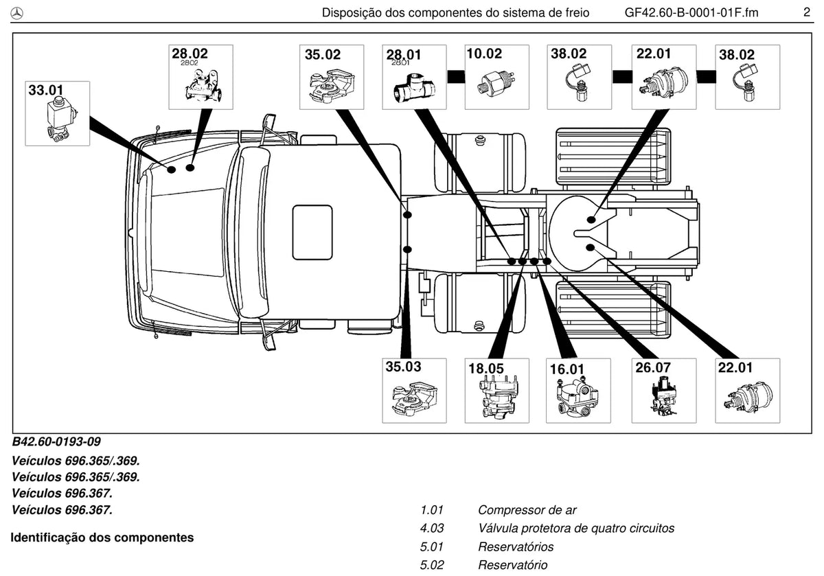 Página do manual de oficina Mercedes-Benz L 1938