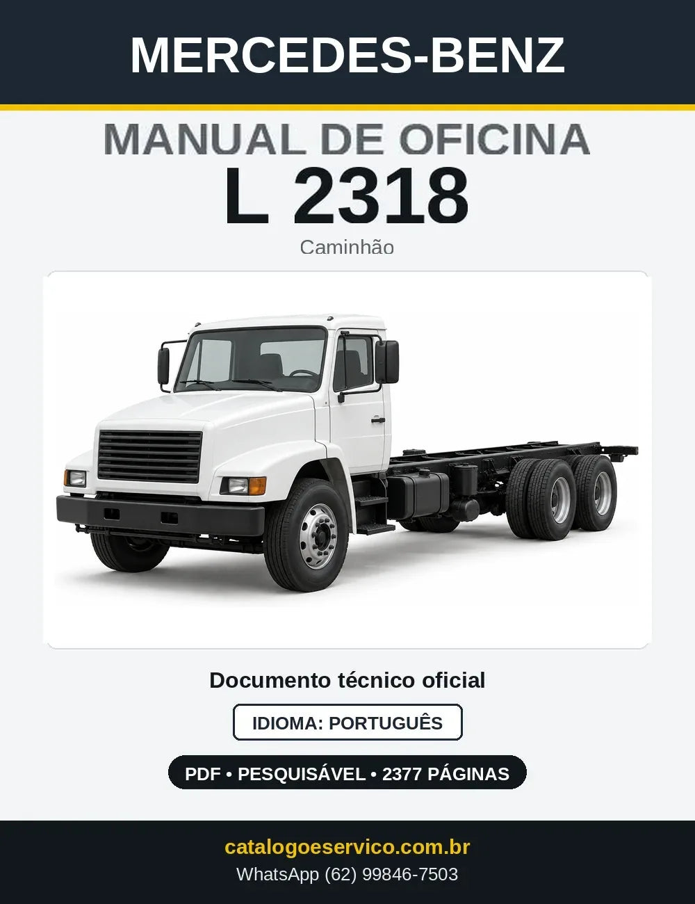 Capa do manual de oficina Mercedes-Benz L 2318