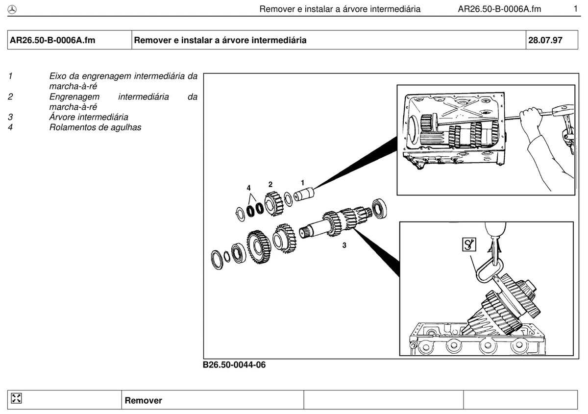 Página do manual de oficina Mercedes-Benz L 2325