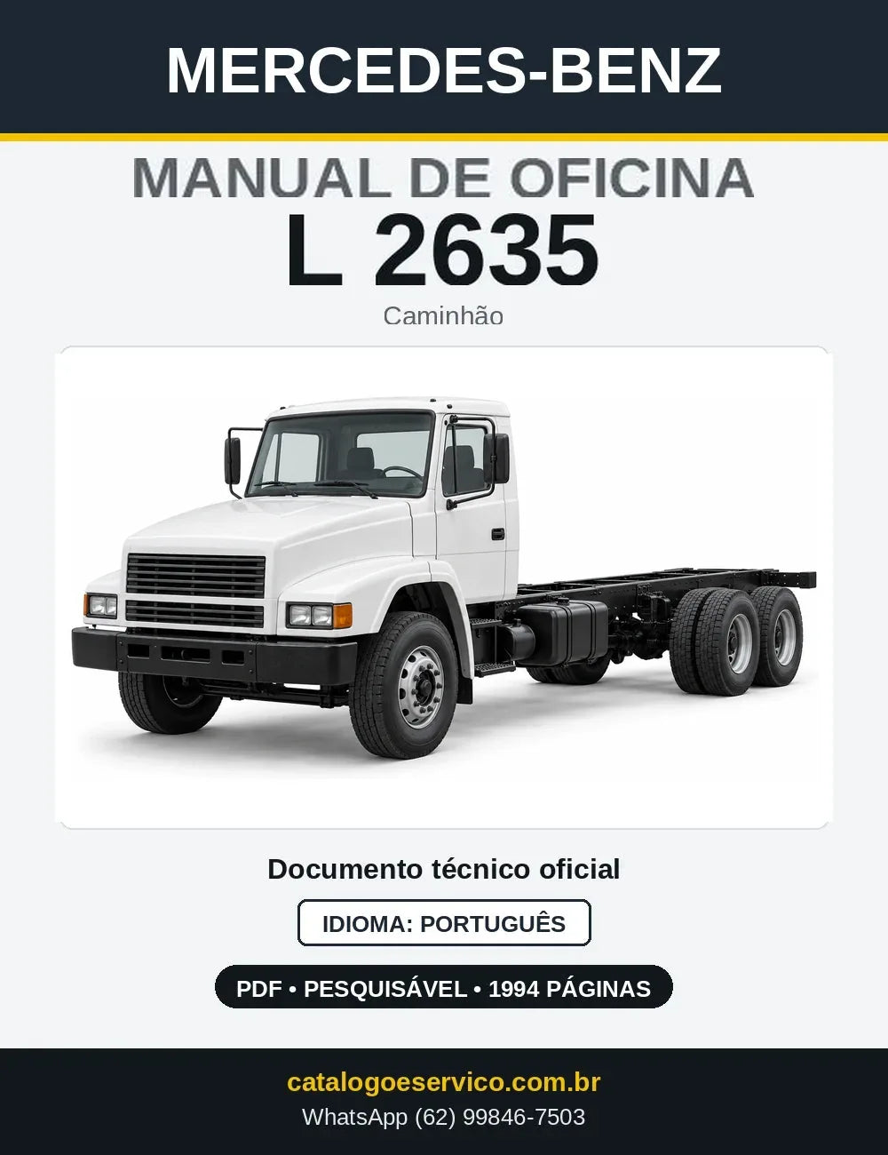 Capa do manual de oficina Mercedes-Benz L 2635
