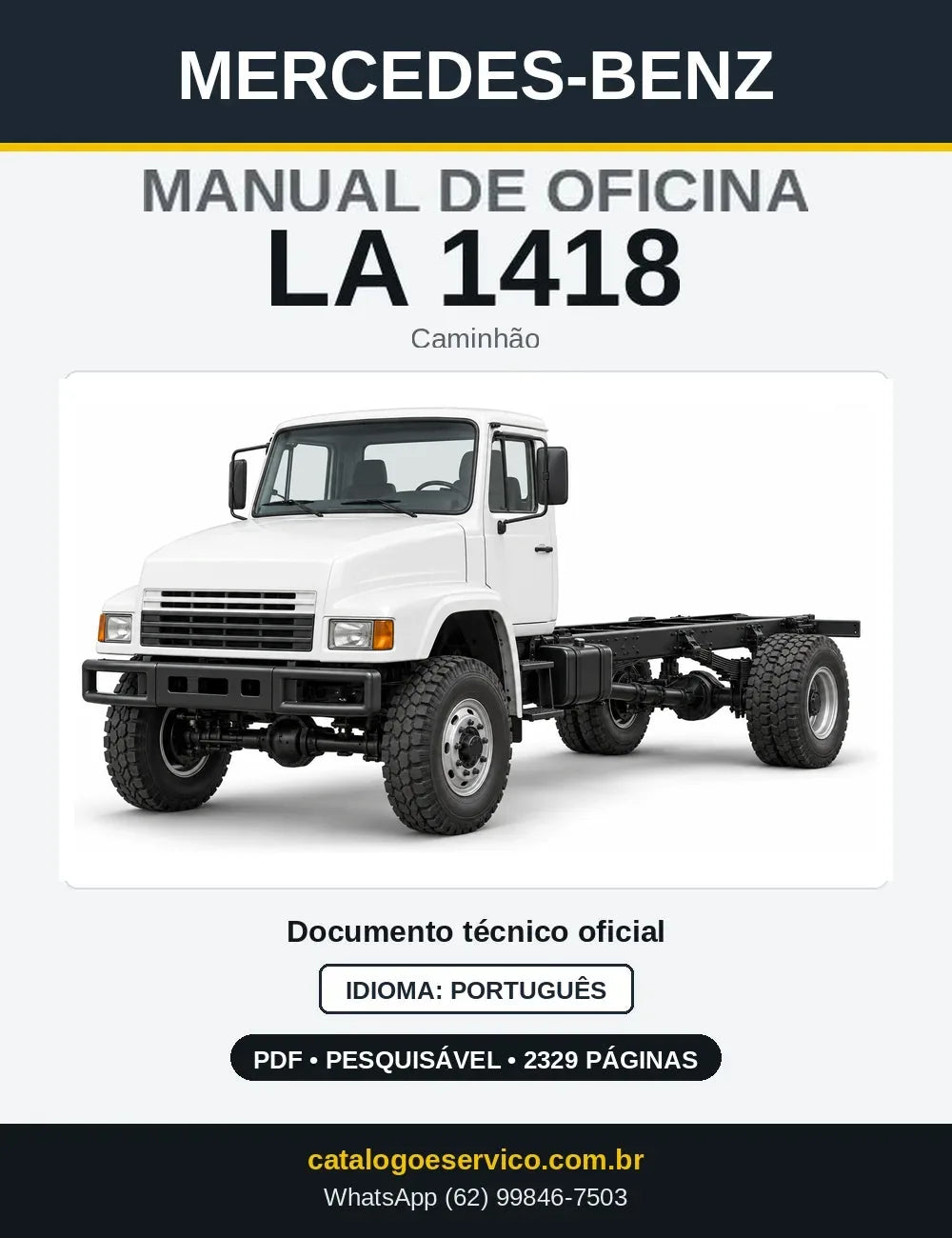 Capa do manual de oficina Mercedes-Benz LA 1418