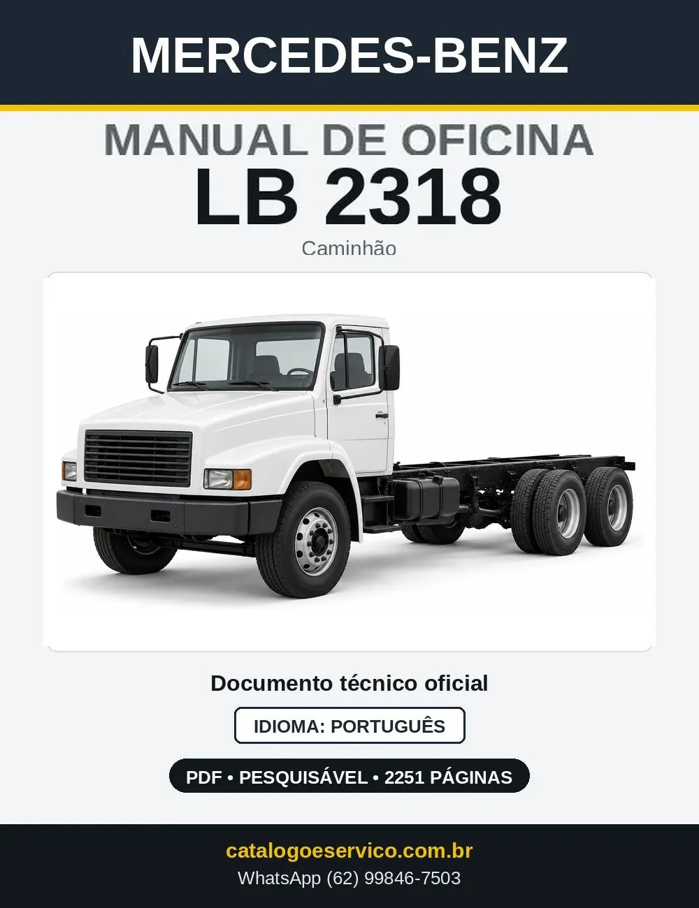 Capa do manual de oficina Mercedes-Benz LB 2318