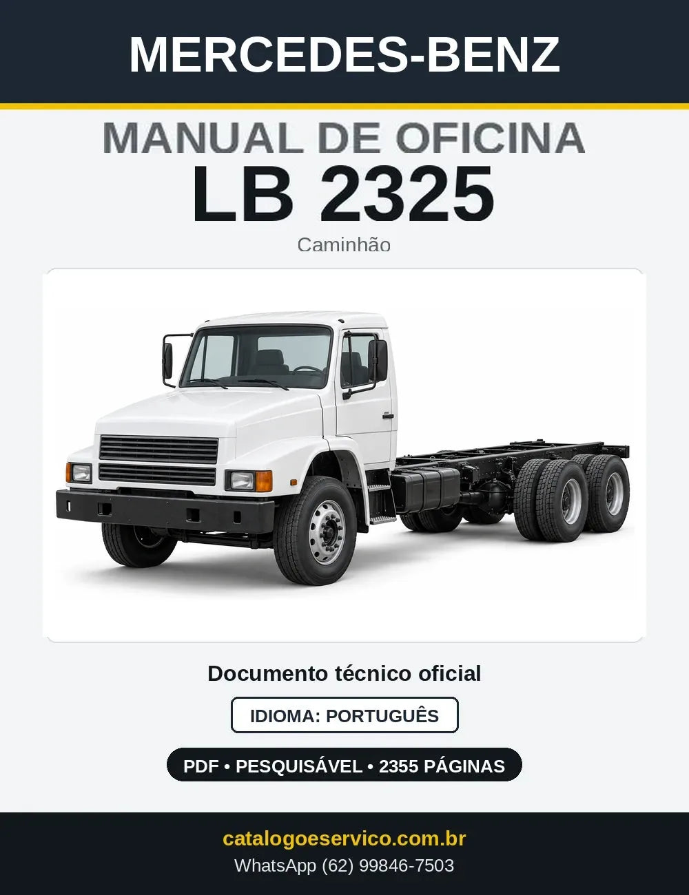 Capa do manual de oficina Mercedes-Benz LB 2325