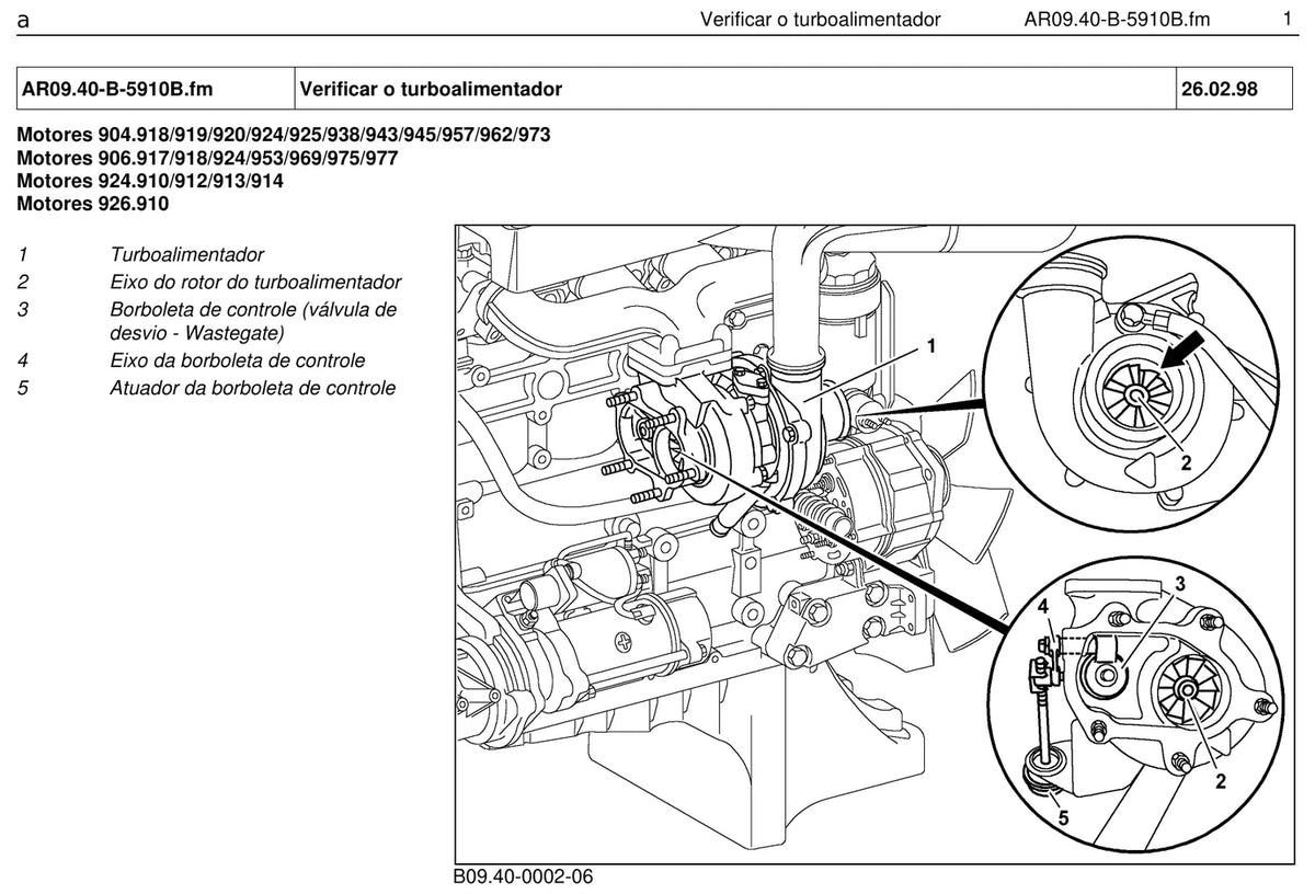 Página do manual de oficina Mercedes-Benz LK 1218 (2 versões)