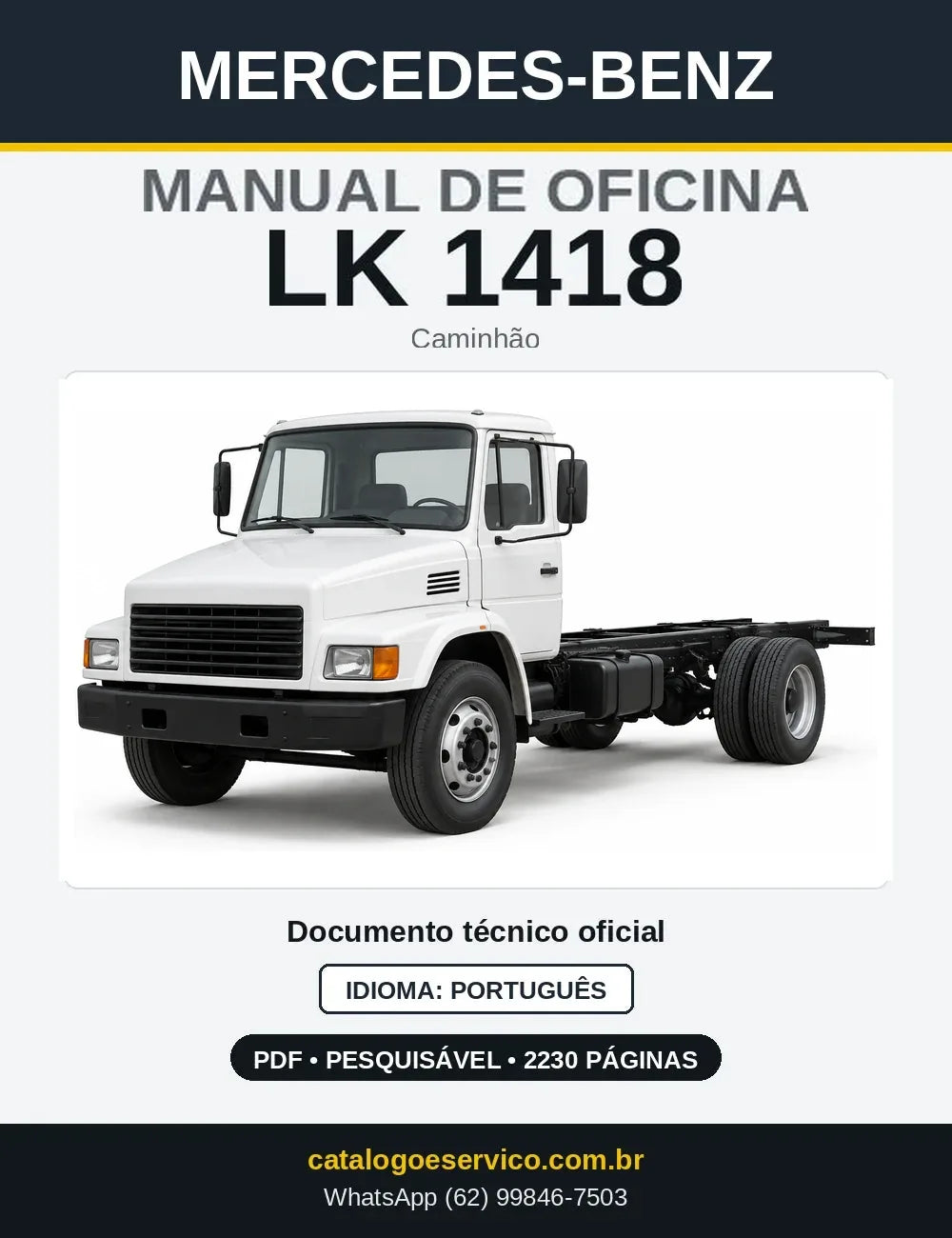 Capa do manual de oficina Mercedes-Benz LK 1418