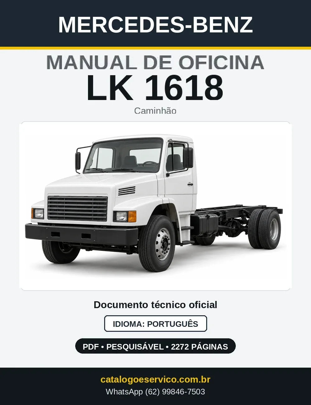 Capa do manual de oficina Mercedes-Benz LK 1618