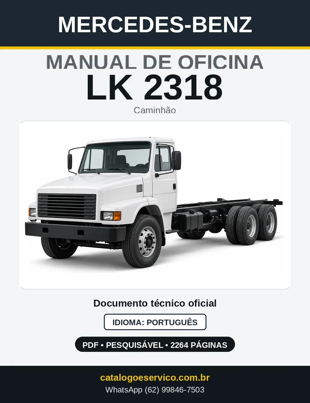 Capa do manual de oficina Mercedes-Benz LK 2318