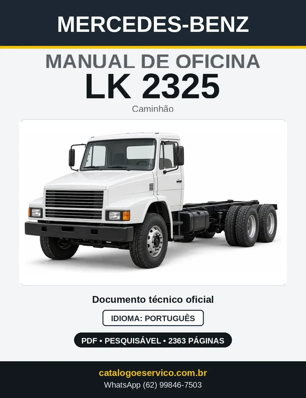 Capa do manual de oficina Mercedes-Benz LK 2325