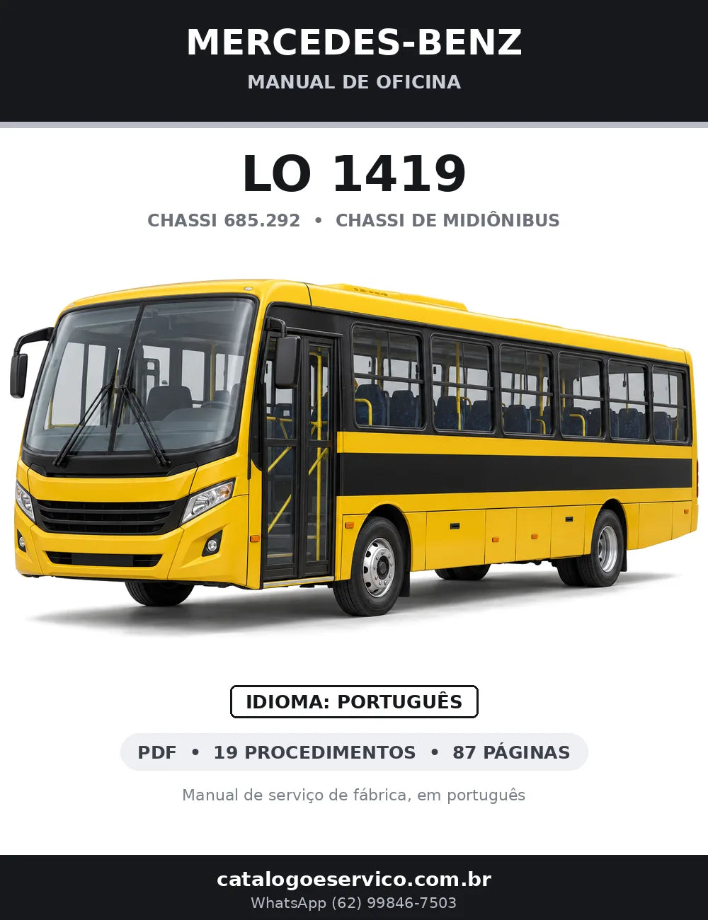 Capa do manual de oficina Mercedes-Benz LO 1419