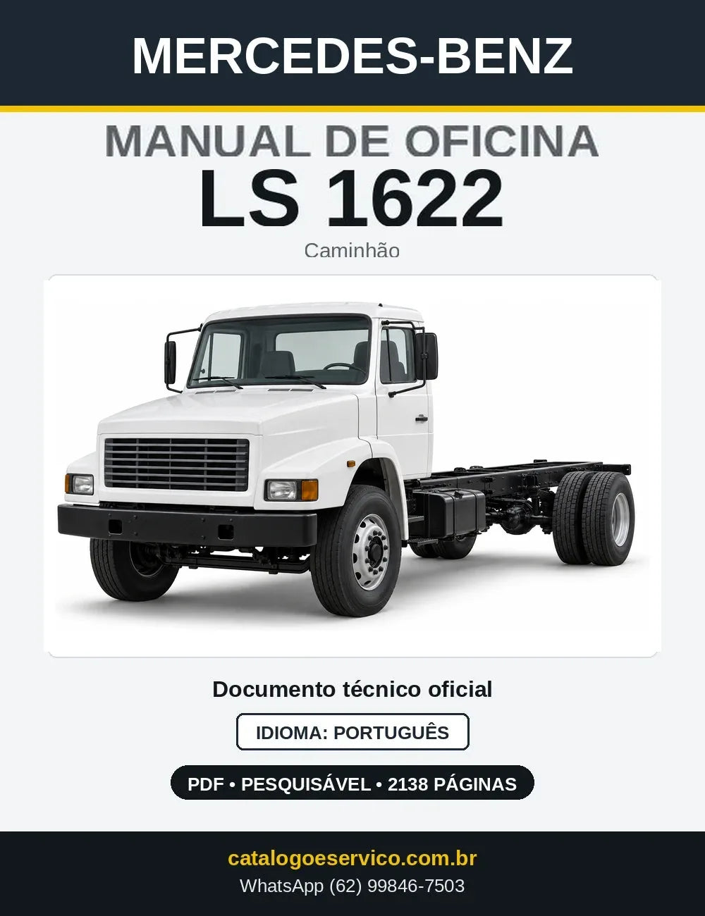 Capa do manual de oficina Mercedes-Benz LS 1622