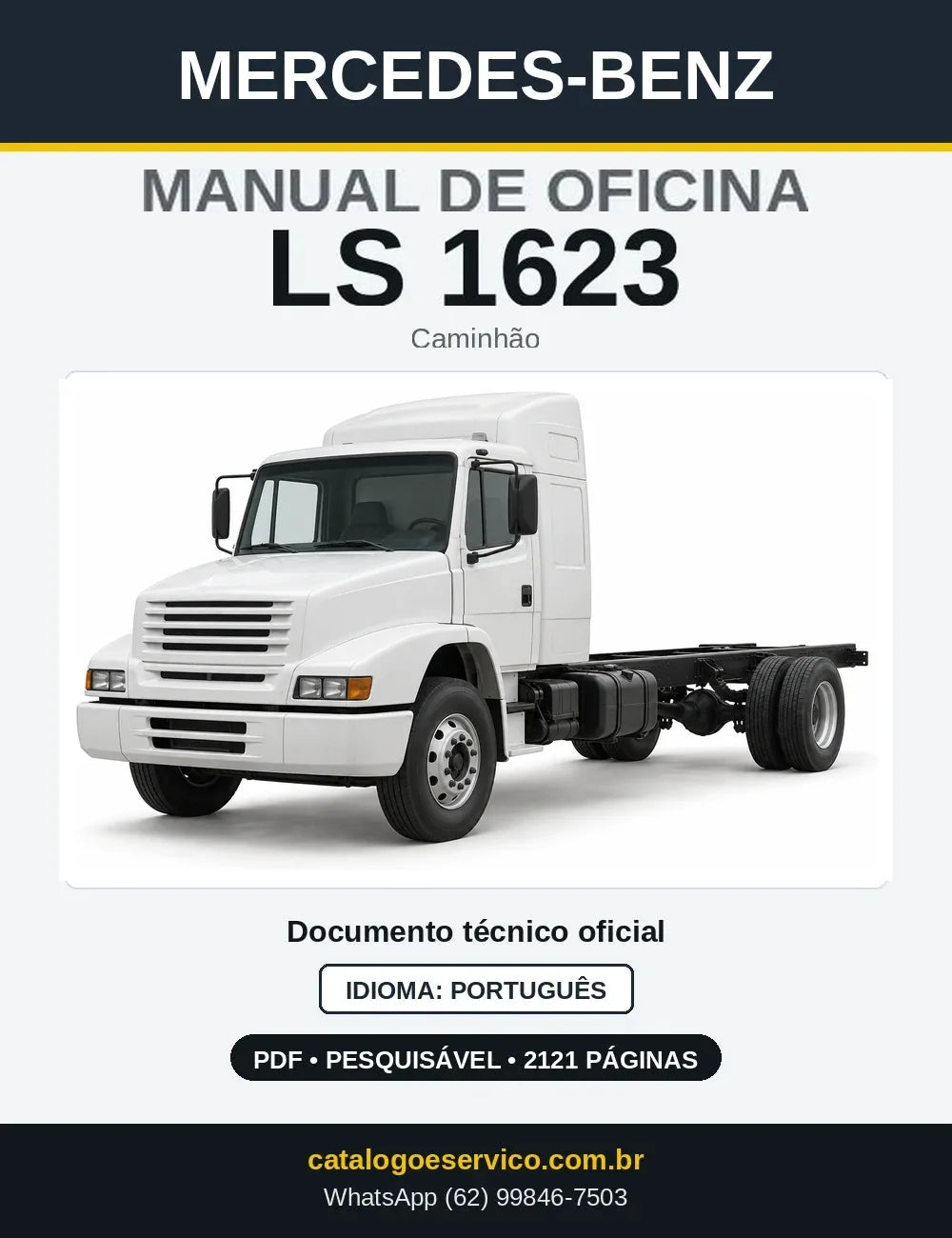 Capa do manual de oficina Mercedes-Benz LS 1623