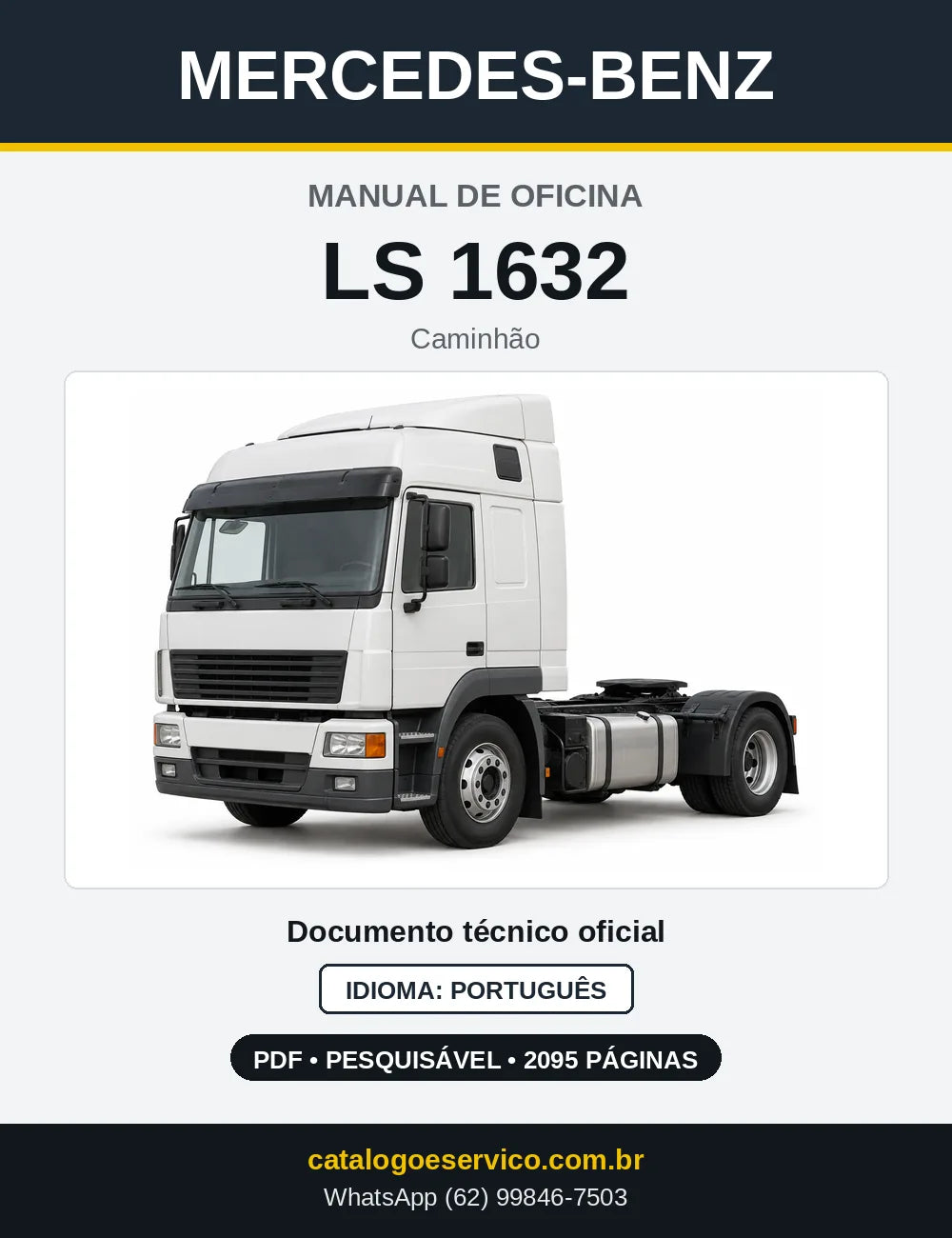 Capa do manual de oficina Mercedes-Benz LS 1632