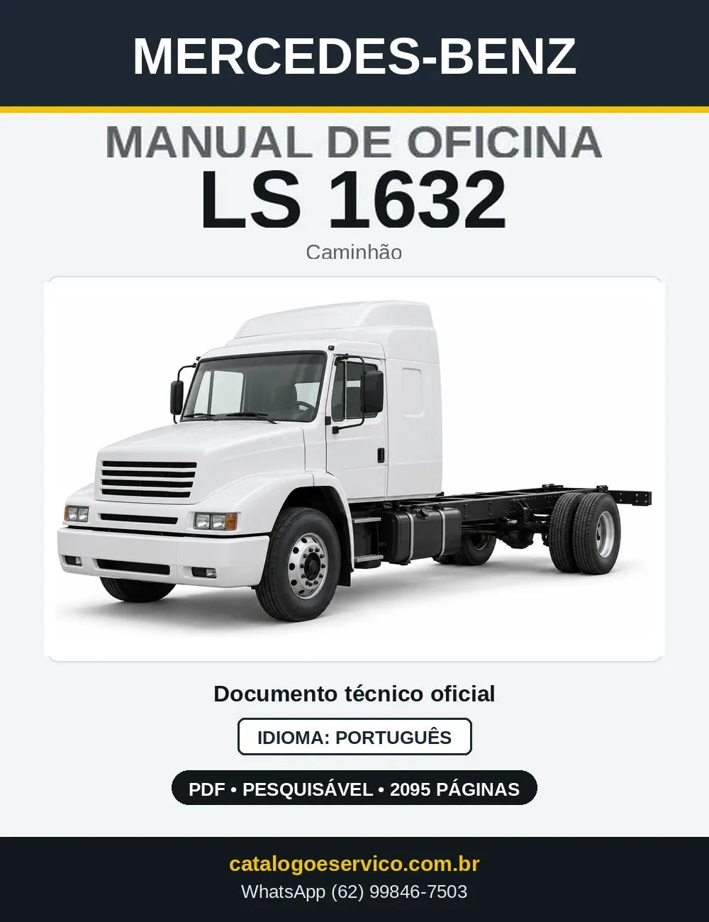 Capa do manual de oficina Mercedes-Benz LS 1632