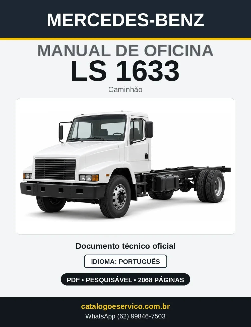 Capa do manual de oficina Mercedes-Benz LS 1633