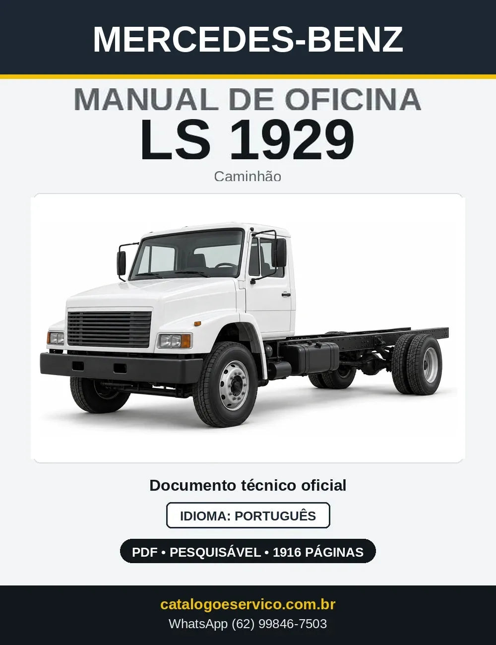 Capa do manual de oficina Mercedes-Benz LS 1929