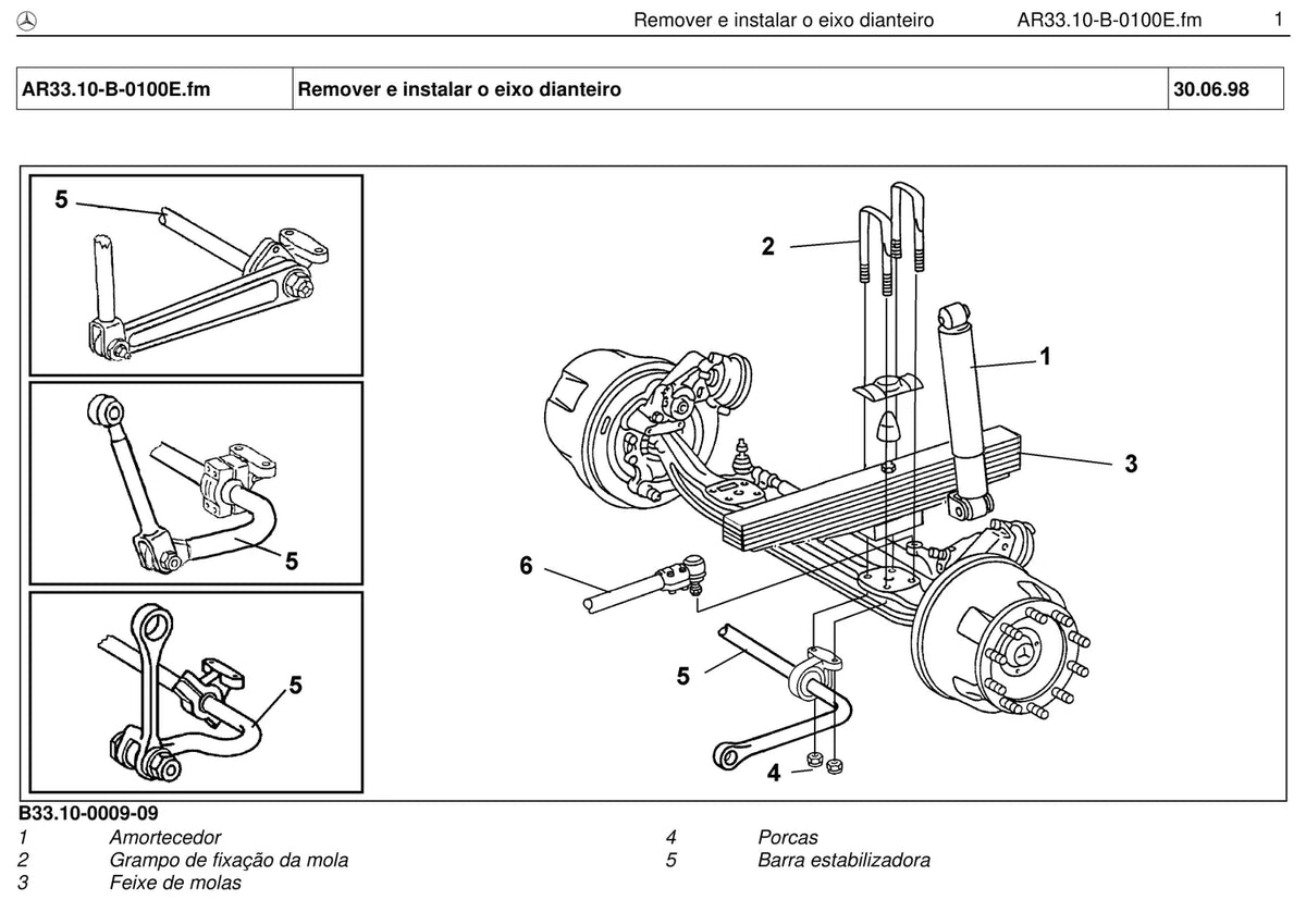 Página do manual de oficina Mercedes-Benz LS 1941