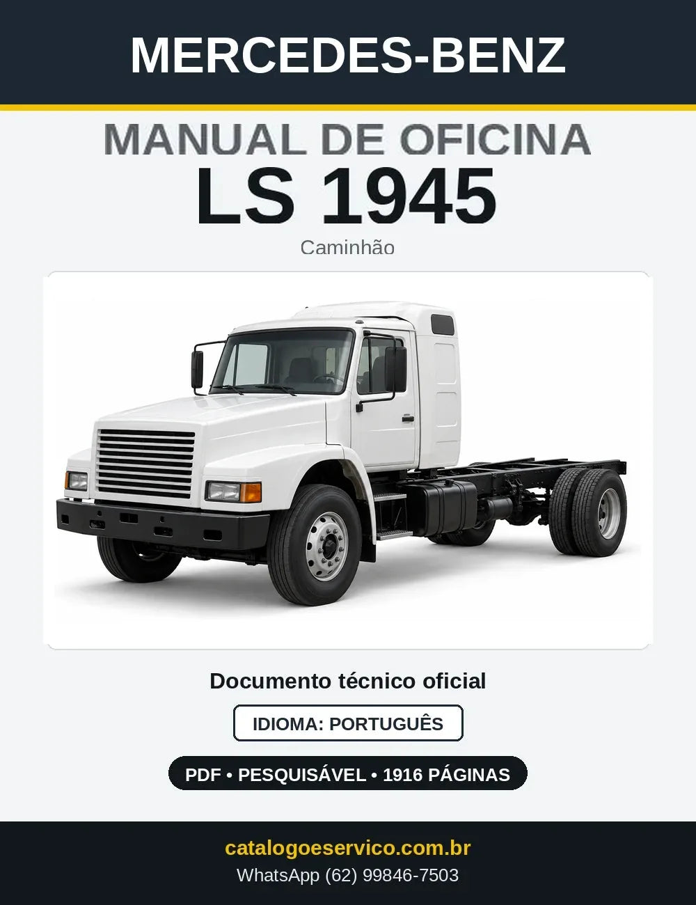 Capa do manual de oficina Mercedes-Benz LS 1945