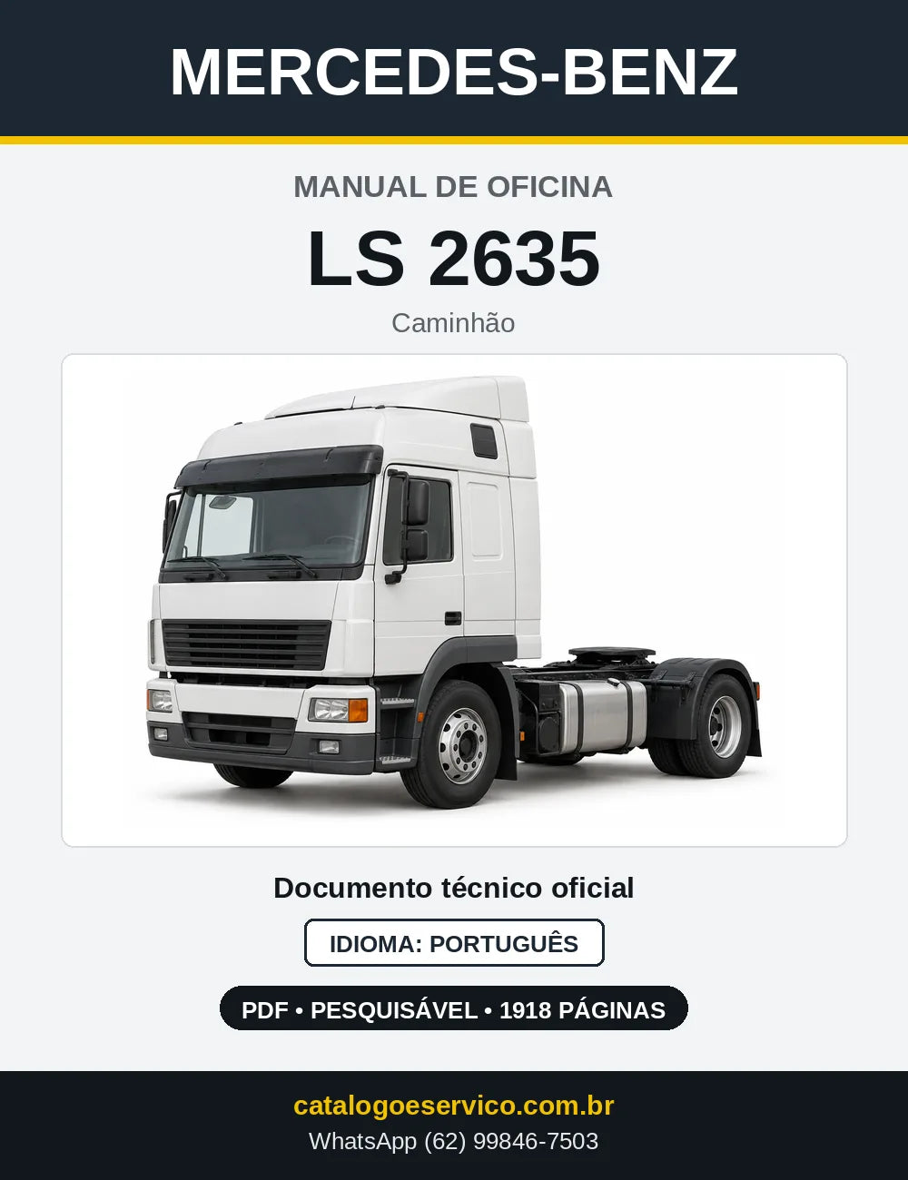 Capa do manual de oficina Mercedes-Benz LS 2635