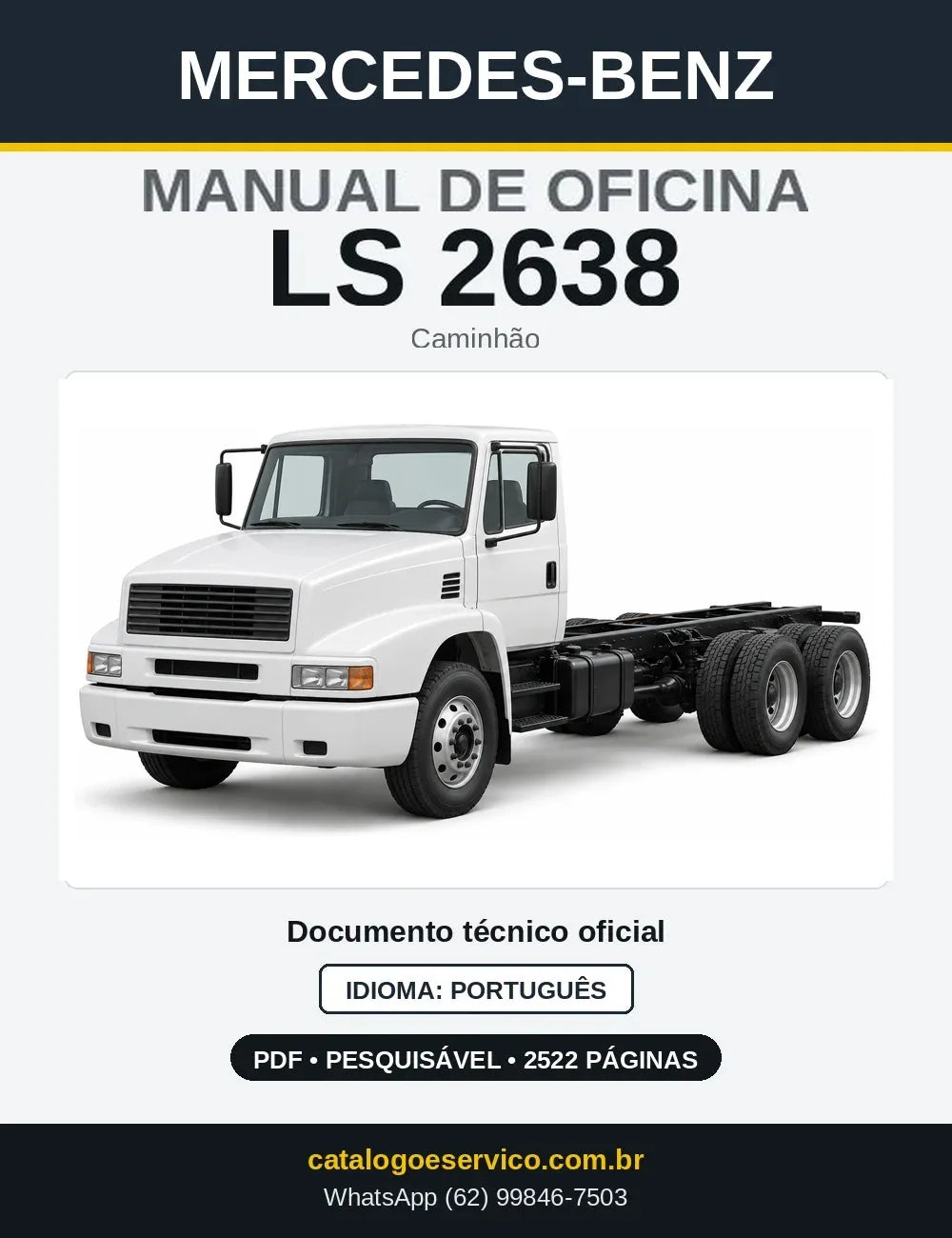 Capa do manual de oficina Mercedes-Benz LS 2638