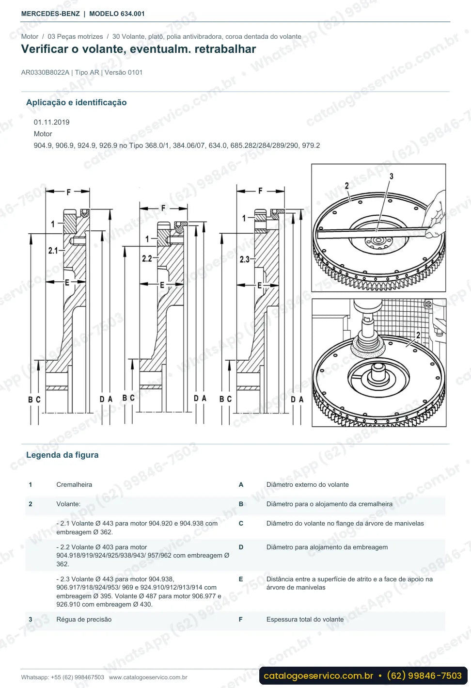 Página de procedimento do manual de oficina Mercedes-Benz O 500 R 1632