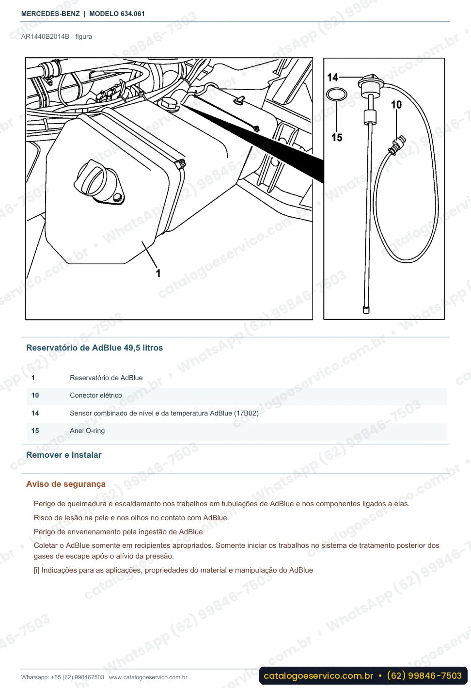 Página de procedimento do manual de oficina Mercedes-Benz O 500 RSD 2436