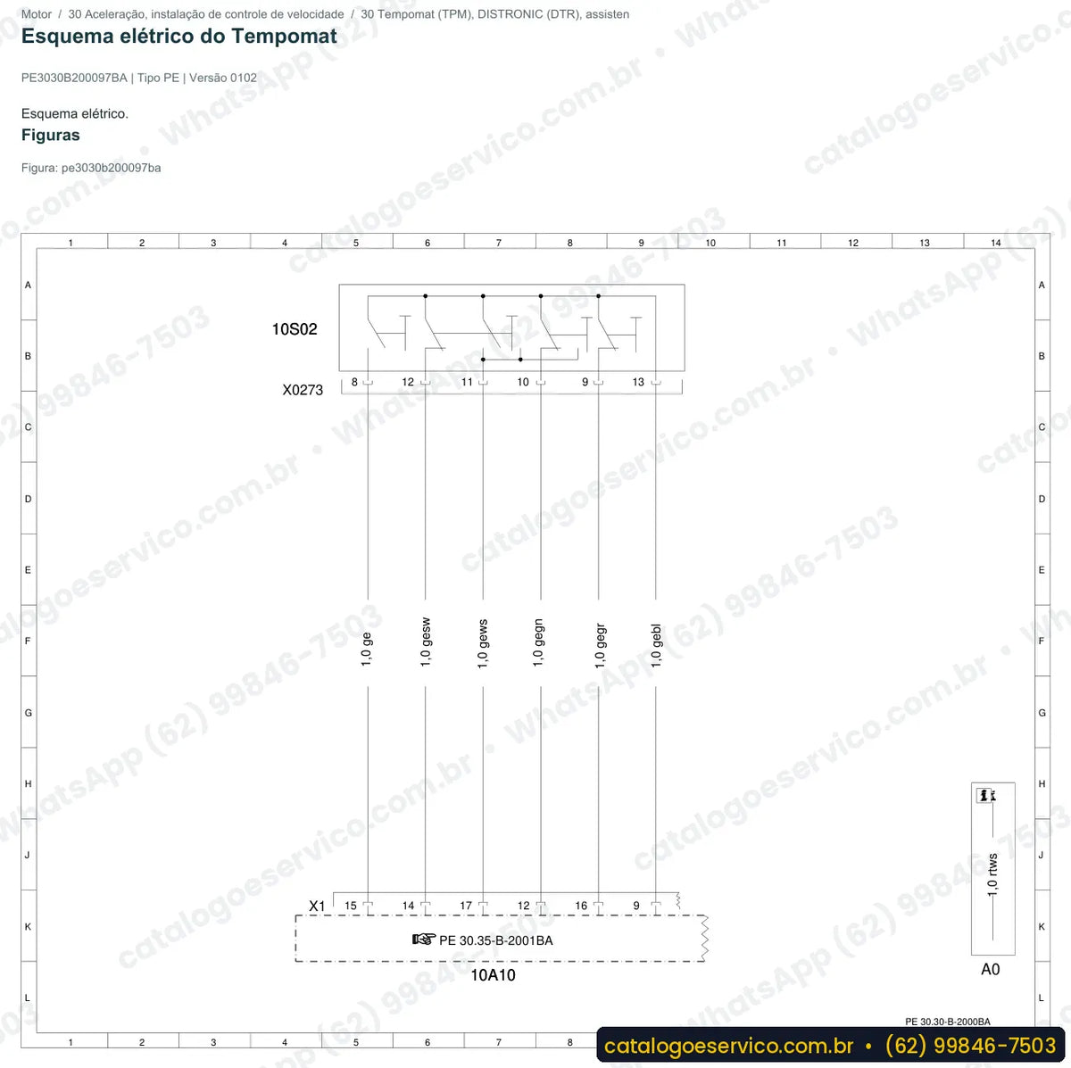 Página de esquema elétrico do Mercedes-Benz O 500 RSD 2436