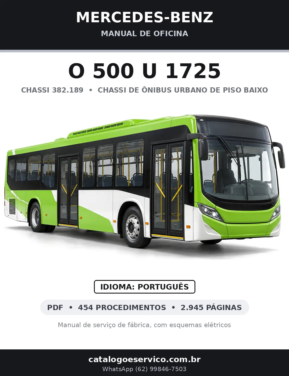 Capa do manual de oficina Mercedes-Benz O 500 U 1725