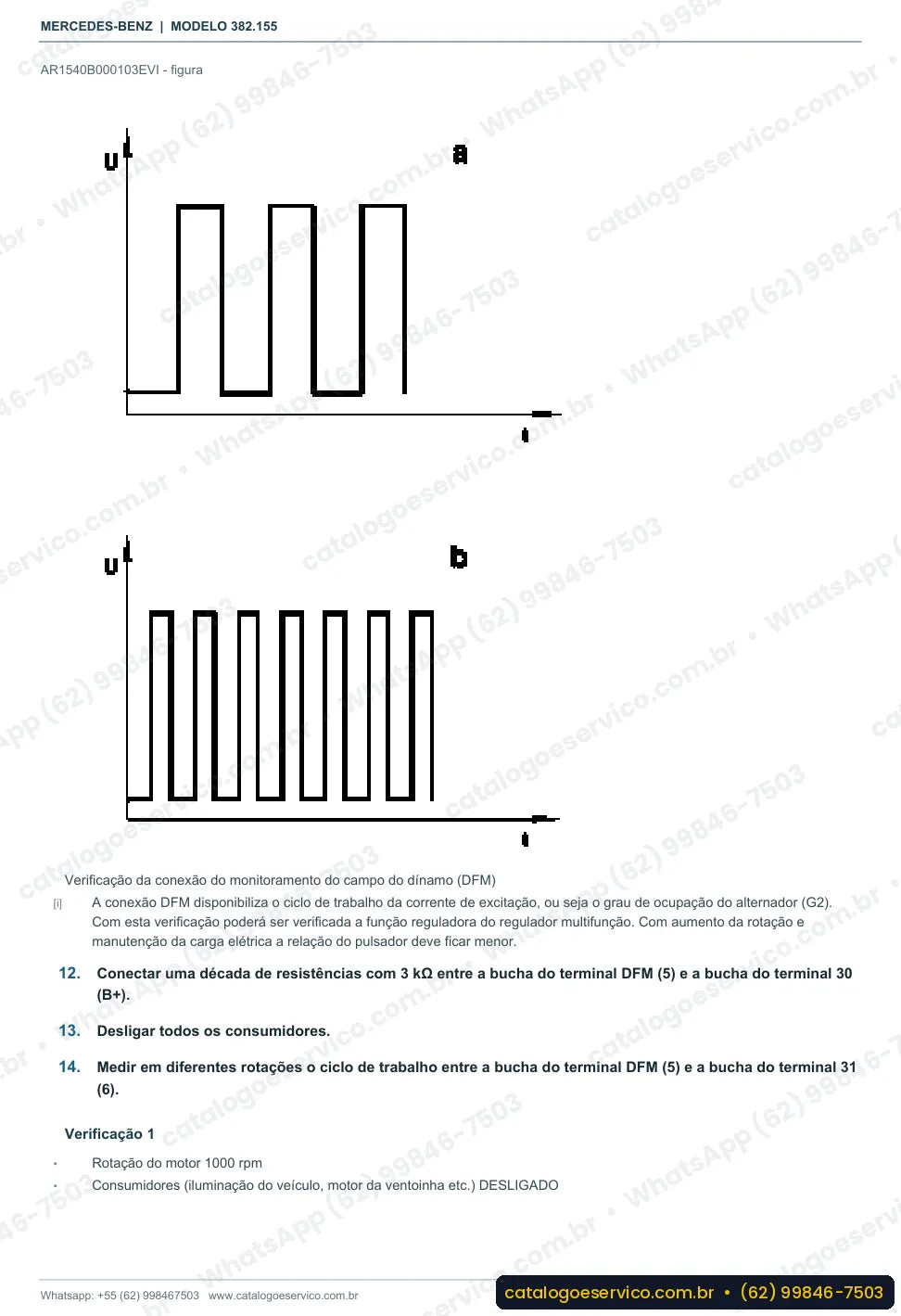 Página de procedimento do manual de oficina Mercedes-Benz O 500 UA 2836