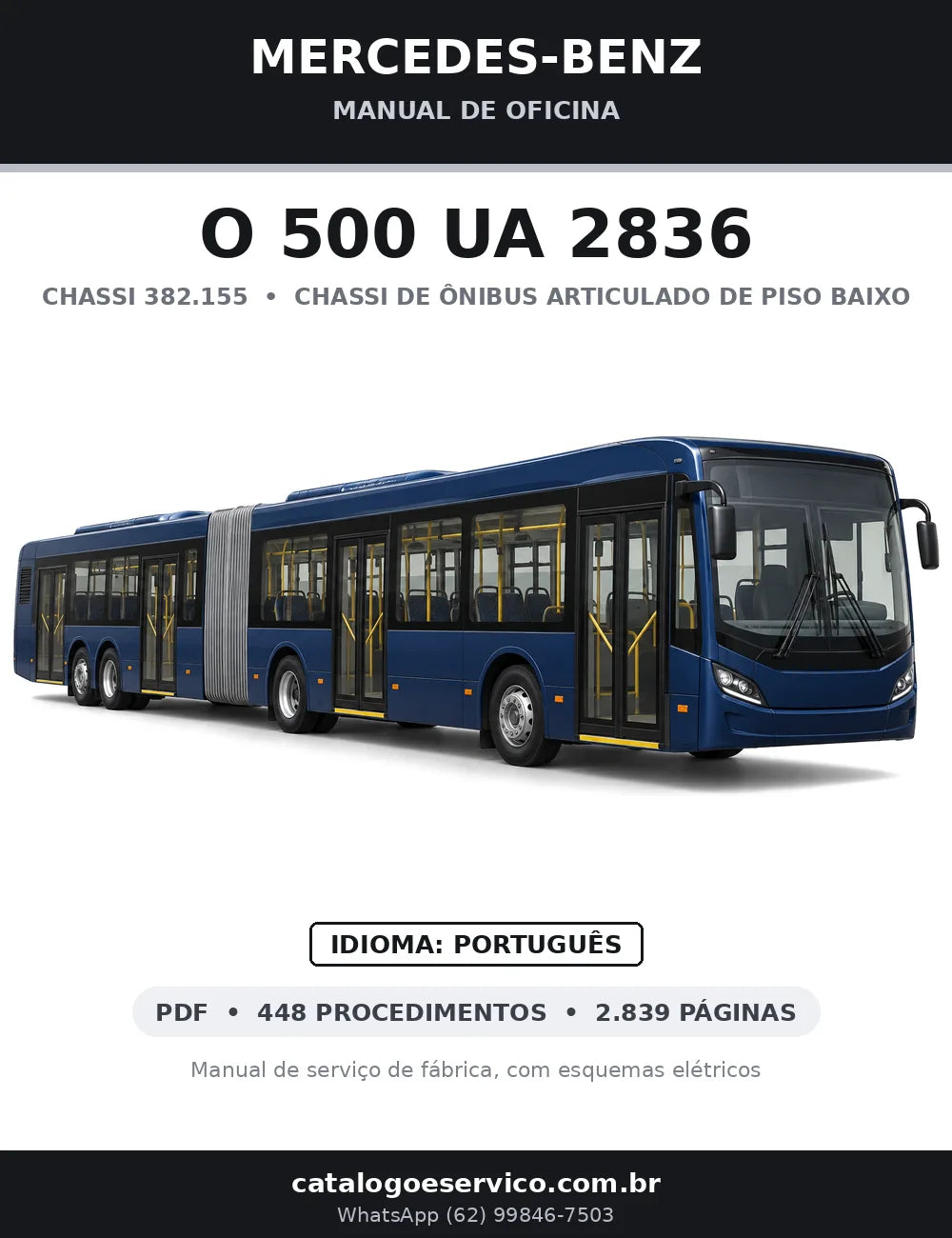 Capa do manual de oficina Mercedes-Benz O 500 UA 2836
