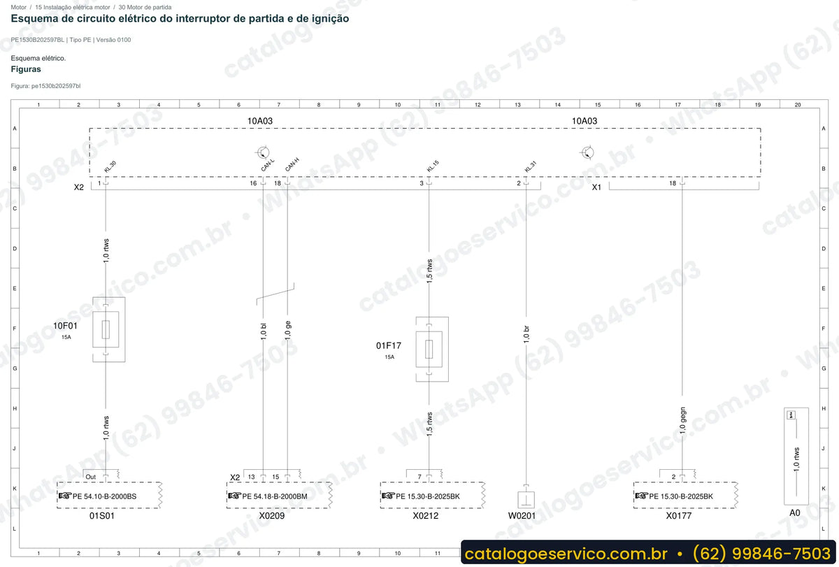 Página de esquema elétrico do Mercedes-Benz O 500 UG 1825