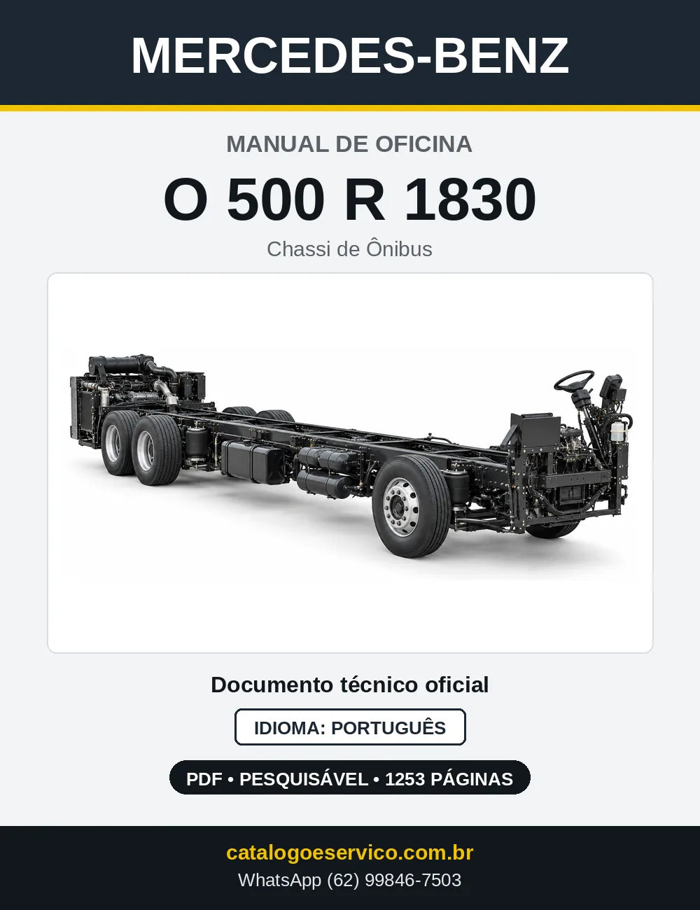 Capa do manual de oficina Mercedes-Benz O 500 R 1830